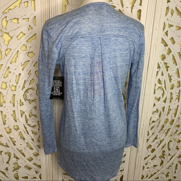 Pure Collection Blue Linen Longline Cardigan NWT - Picture 3 of 6